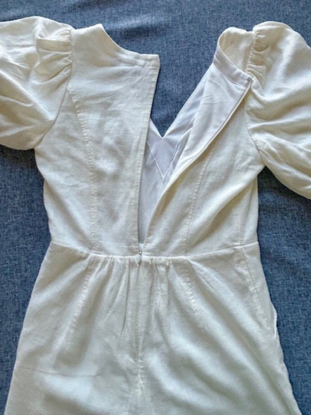 Express Linen Romper White Small - Picture 9 of 10